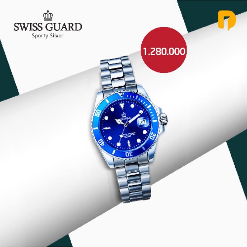 Jam Tangan Watch Swiss Guard Sporty Silver
