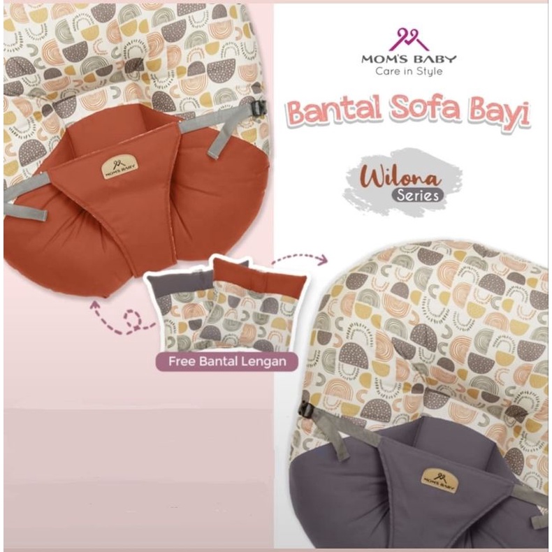 [2 kg] Mom's Baby Sofa Bayi Multifungsi (ada gasper ) + Bantal Lengan Peang Wilona Series - MBB 2006