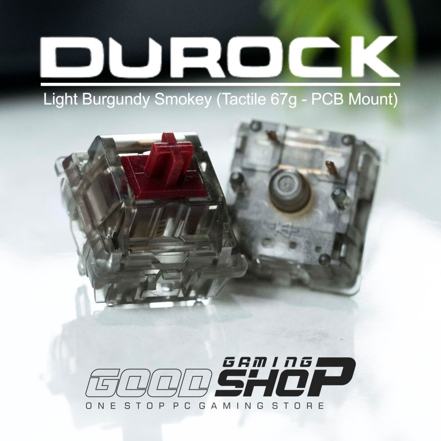 DUROCK Light Burgundy Smokey Switch / Durock Switch - Tactile 67g