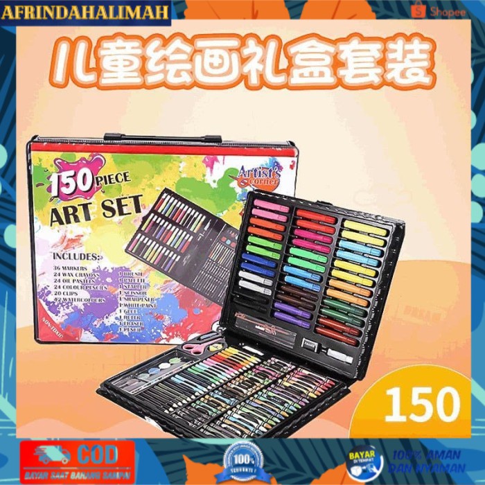 

{TERBARU} MAINAN ANAK Alat Lukis Set Koper PLASTIK Crayon Pensil Warna SEKOLAH