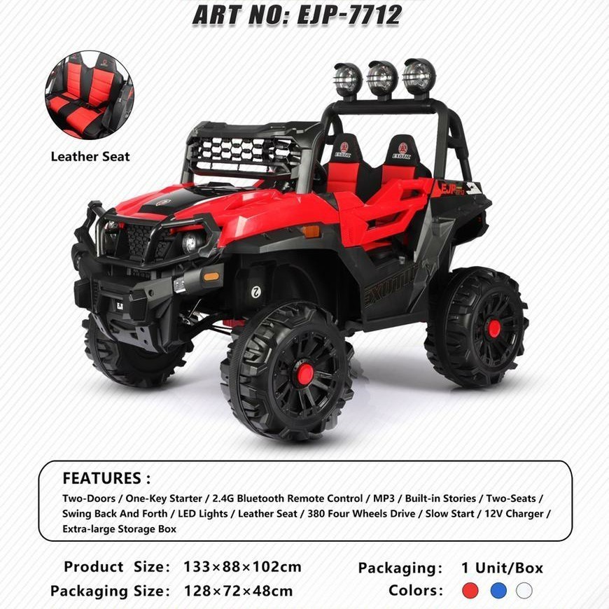 MOBIL AKI JEEP OFFROAD MAINAN ANAK EXOTIC EJP 7712 7713 7714 7716