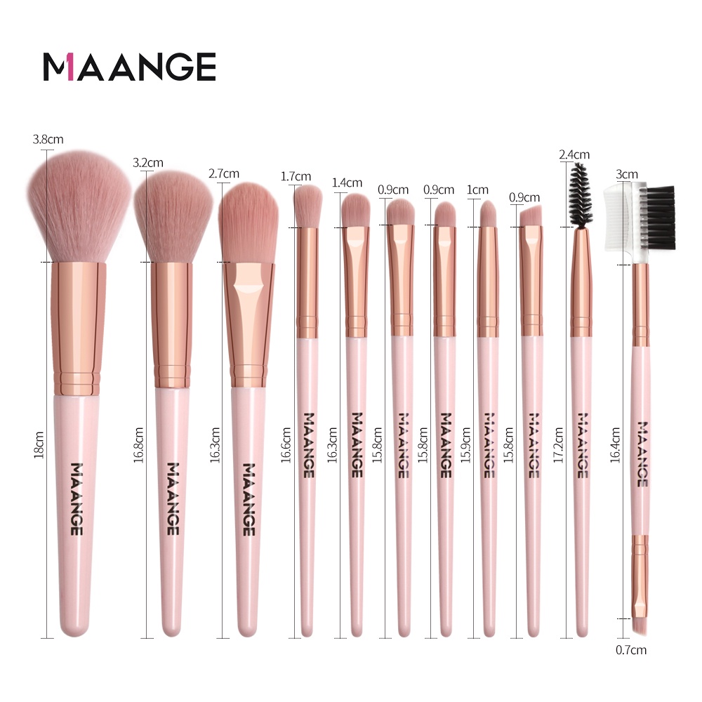 MAANGE 11Pcs Brush Make up Set Cocok untuk pemula 5862