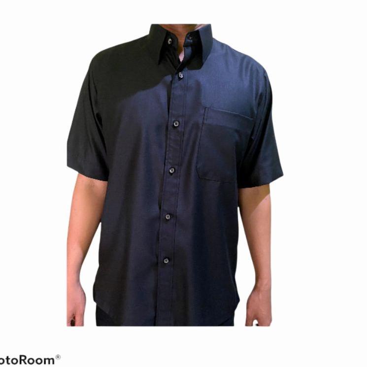 Terlaris.. Kemeja Polos Pria Hem Pria Kasual Distro Lengan Pendek Navy TOYOBO Brand JaD