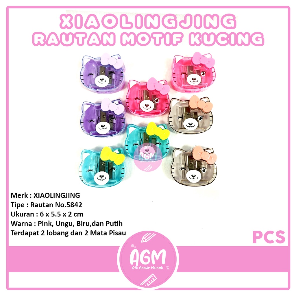 

XIAOLINGJING Rautan Pensil- Pencil Sharpener Kucing Lucu-Pcs