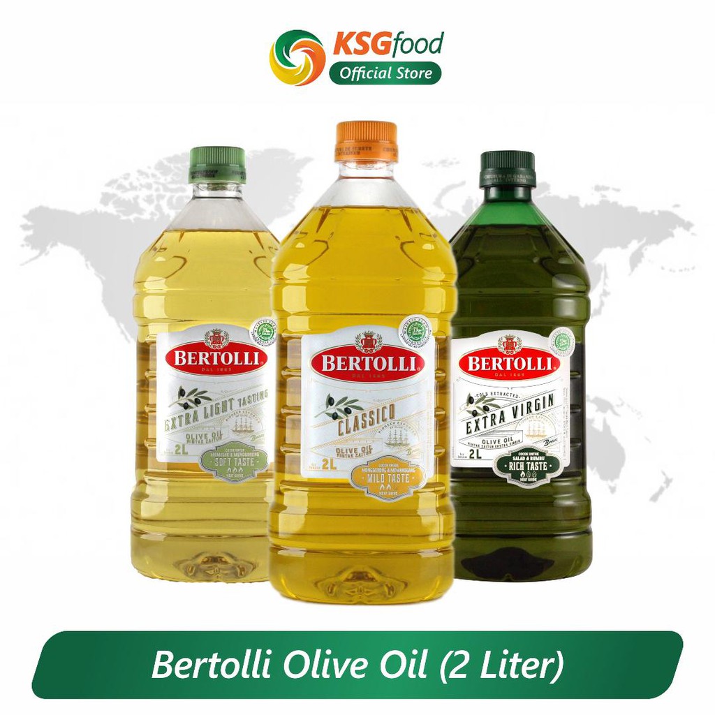 

BERTOLLI Minyak Zaitun Olive Oil Extra Light / Classico / Extra Virgin 2L