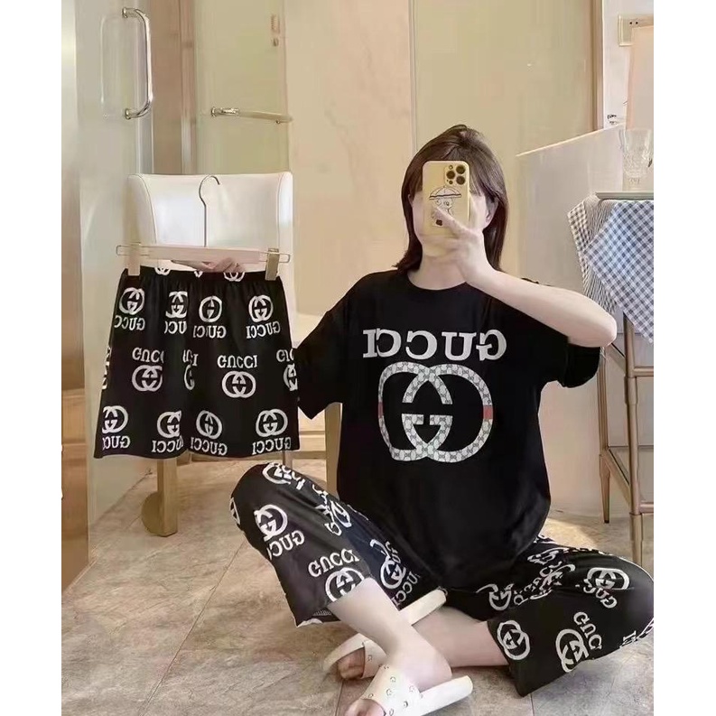 baju tidur / pakaian tidur /dewasa / baju tidur set 3in1 import bahan spandek / piyama