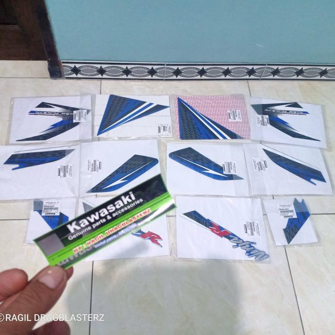 striping stiker set ninja r biru 2013-2014 original Kawasaki