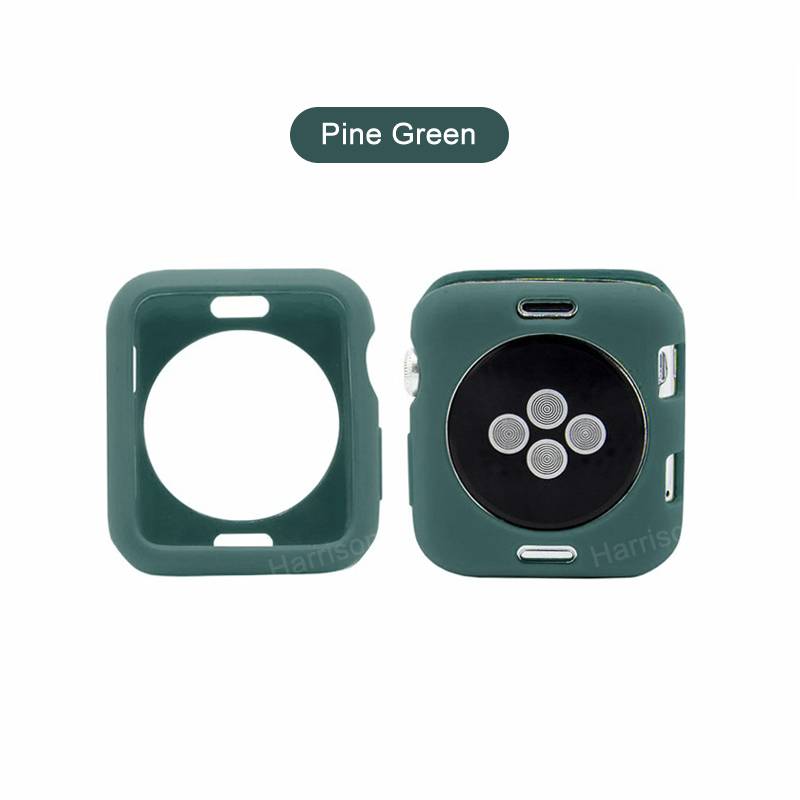 Soft Case Pelindung Bahan Silikon Warna Permen Untuk Apple Watch 3 2 1 42mm 38mm 4 5 6 Se 44mm 40mm Bumper