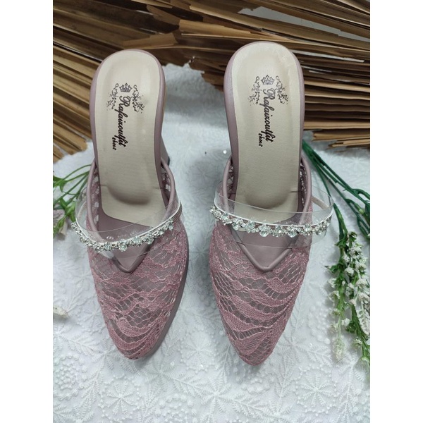 sepatu Azwa Mauve tinggi 10cm tahu