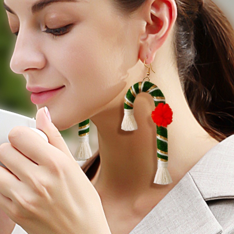 Siy Anting Tusuk Bentuk Tongkat 4 Warna Untuk Wanita