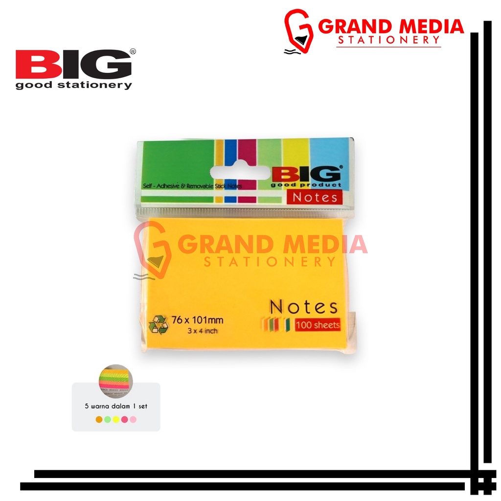 

[GRAND MEDIA] STICKY NOTES BIG TUMPUK 76x101mm
