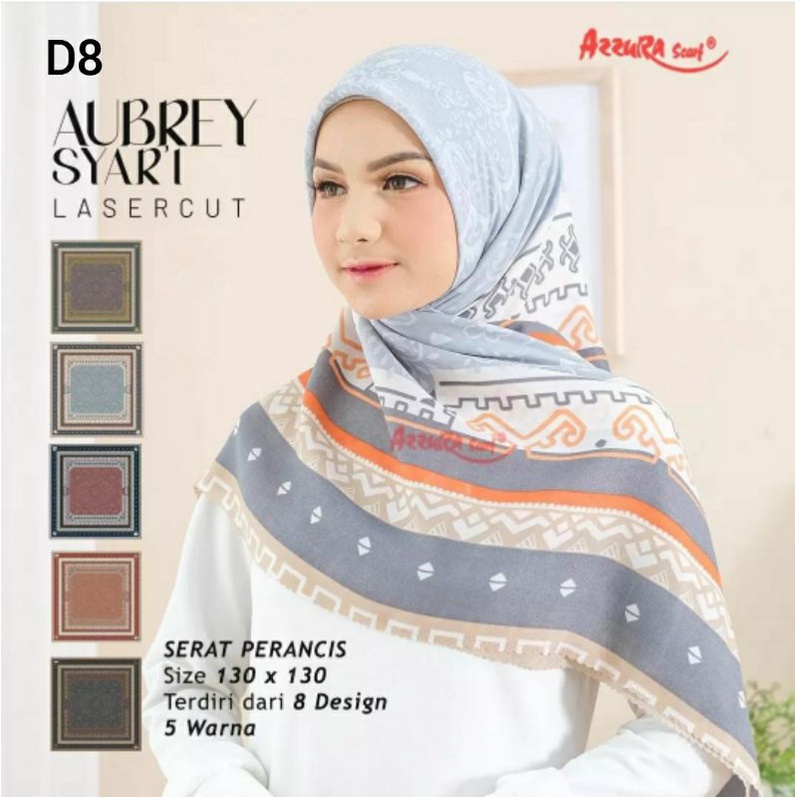 Hijab Lebar Jumbo Syar'i Motif Aubrey by Azzura Scarf