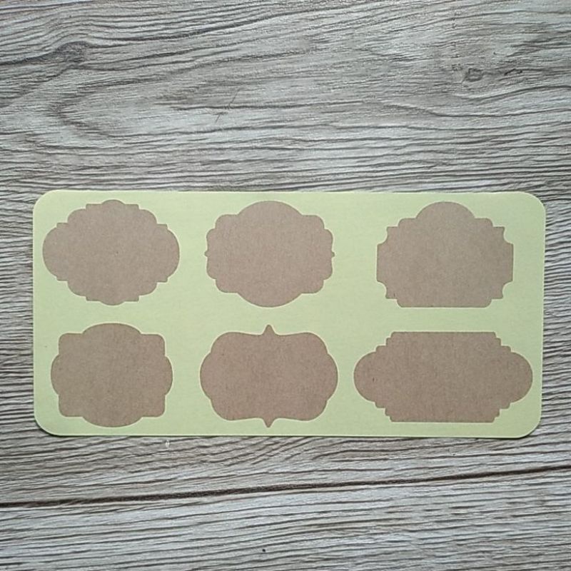

Sticker label kertas sticker craft coklat