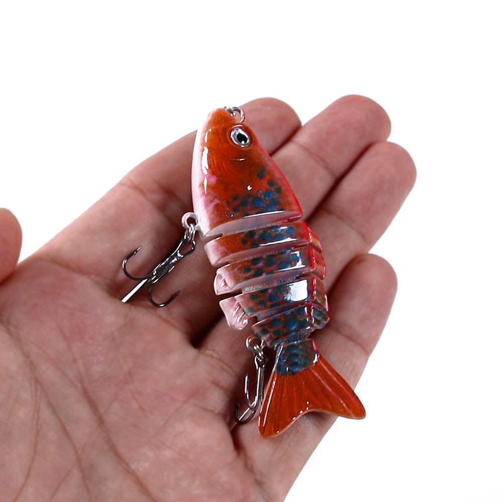 HENGJIA New 1Pcs Jointed Minnow Umpan Pancing 8cm/13g Swimbait Fishing Lure Ikan Wobbler Bait Tackle