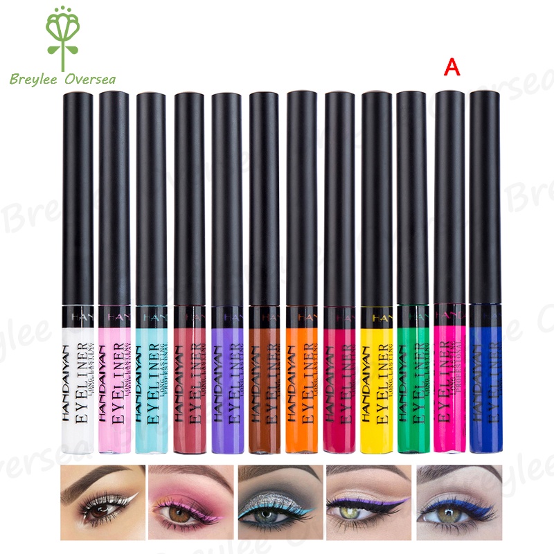 【Baru】HANDAIYAN UV Light Neon Eyeliner Pen Eyes Makeup Red Waterproof Liquid Color Eye Liner Pencil Make Up Cosmetics Yellow Matte Purple PenLong Lasting Makeup Eyeliner Pen