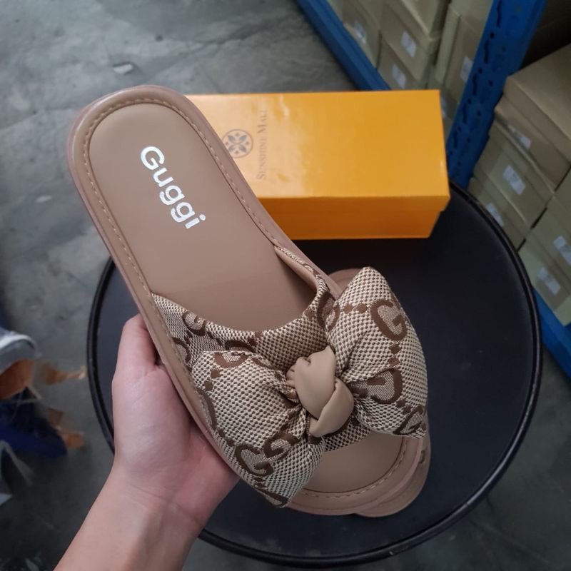 [✅BISA COD] 11333 Sandal Wanita Import Guggi Pita VIRAL 2021 2022