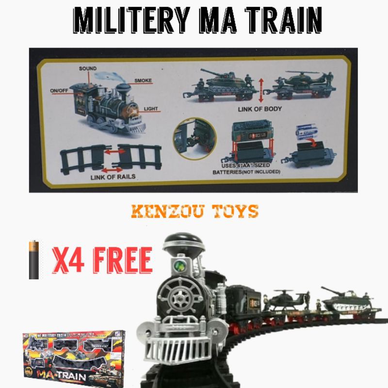 Mainan Set Kereta Api Militer Ma Train / Countruktion Train