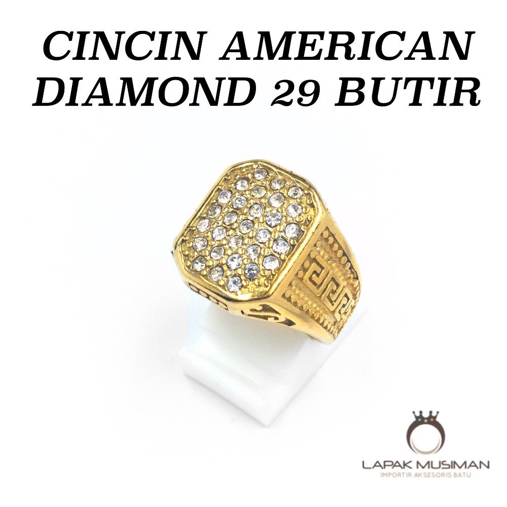 [Bayar di Tempat] CINCIN SUPER MEWAH AMERICAN DIAMOND 29 BUTIR - LIMITED STOCK