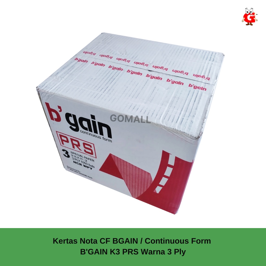

Bgain Kertas Continuous Form / CF K3 W PRS - 3 Ply Rangkap - Pendek / Dibagi 2 ( 9,5 x 5.5 Inch )