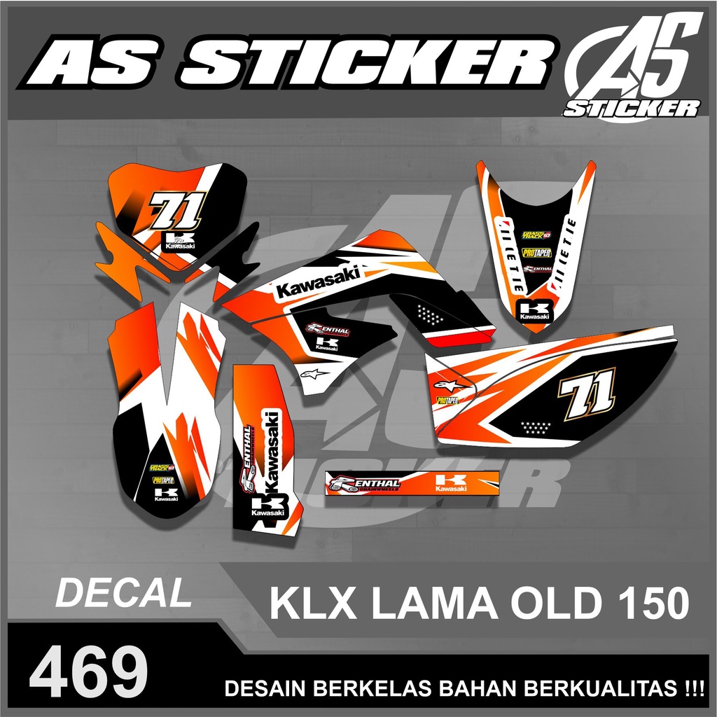 Decal Full Body KLX Old 150 Lama - Decal KLX Lama Desain