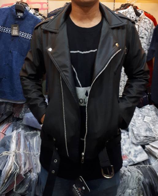 Jaket oscar ariel resleting miring model baru
