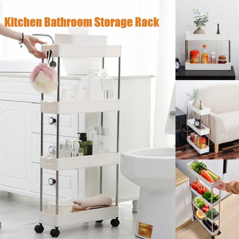 Rak Dapur Susun Laci Penyimpanan Tingkat Roda Kitchen Storage Rack