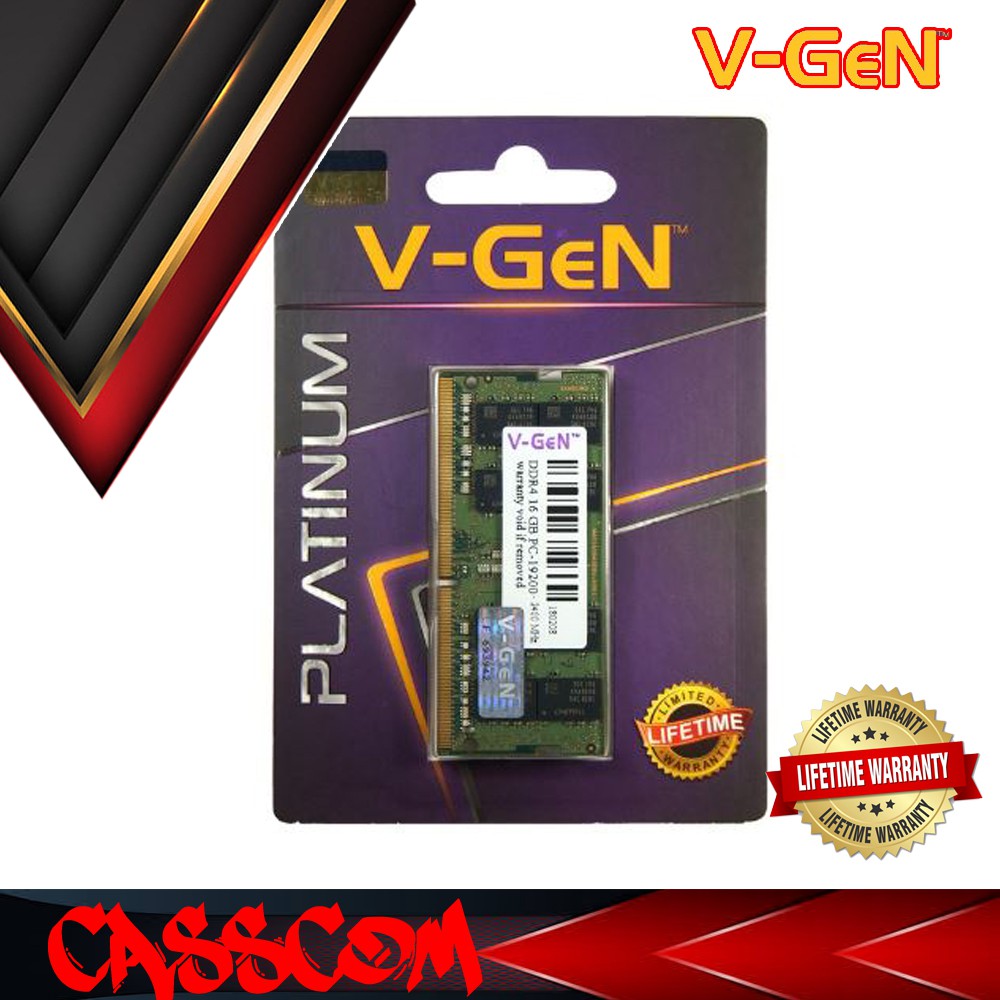 SODIMM RAM MEMORY LAPTOP V-GEN VGEN DDR4 16GB 16 GB PLATINUM