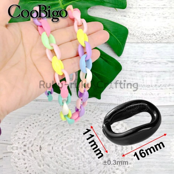 Mote Manik Rantai Pastel Akrilik Bahan Strap Masker Chain