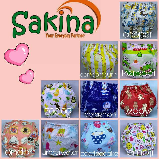 Clodi sakina cover perekat/clodi sakina covert celana/clothdiapers/clodi new born/clodi lokal
