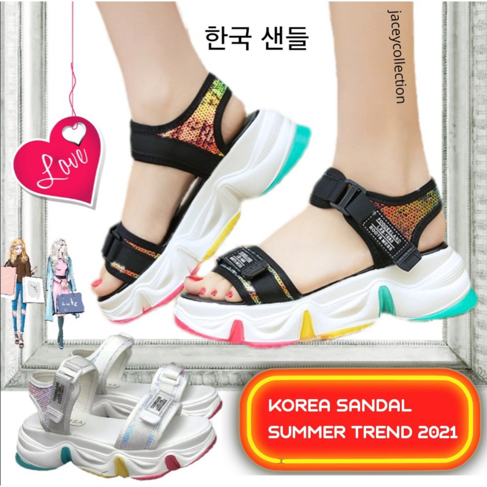  SANDAL  GUNUNG  TALI WANITA  IMPORT RAINBOW KOREA  TREND MANIK 