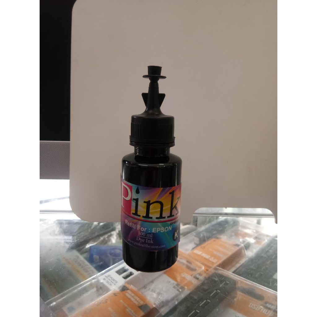 Tinta PINK refill untuk Epson 100 ml Warna hitam