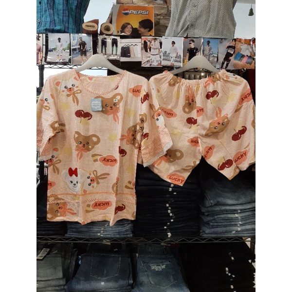baju tidur kaus all size moshi yumico