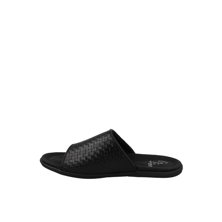 SANDAL SLIDE PAKALOLO PRIA ORIGINAL CASUAL KULIT ASLI HITAM PB07