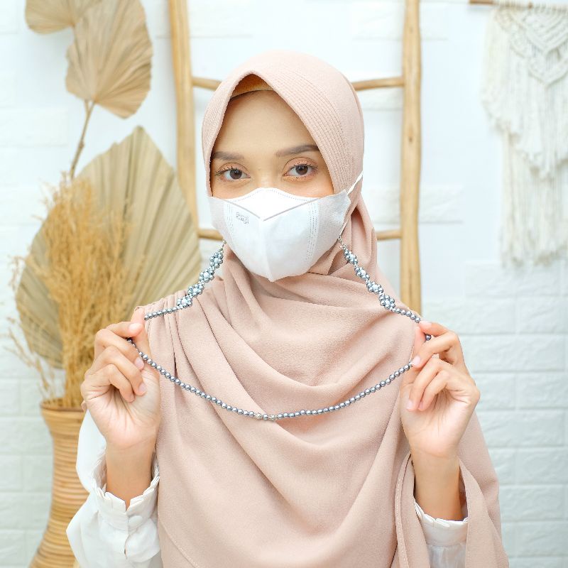 Strap masker - strap mask - strap mask 2in1- kalung masker, rantai, konektor, hijab,batu kerikil