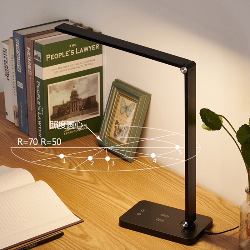 INCO Lampu Meja Belajar Modern Desk Lamp With Build in Wireless Charging Paddock