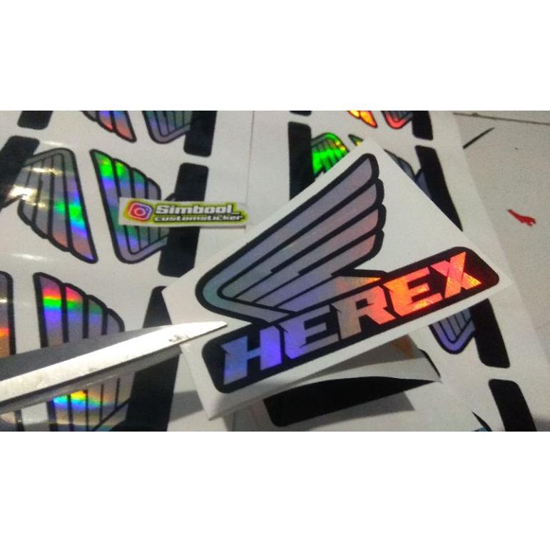 ✡ sticker tangki herex hologram maxdecal (wajib chat untuk custom nama) 1set isi 2 stiker ㅬ