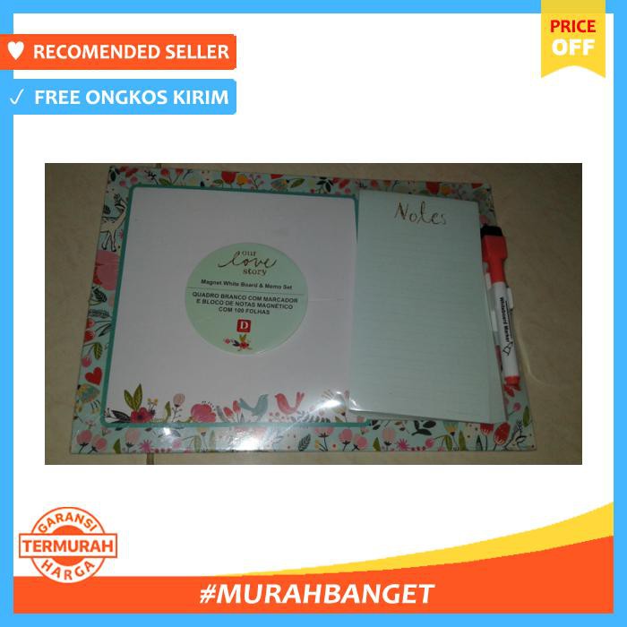 

Magnet White Board & Memo Set, Papan Tulis Magnet +Notes 100Pc+Spidol Alat - Papan Tulis & Tempel
