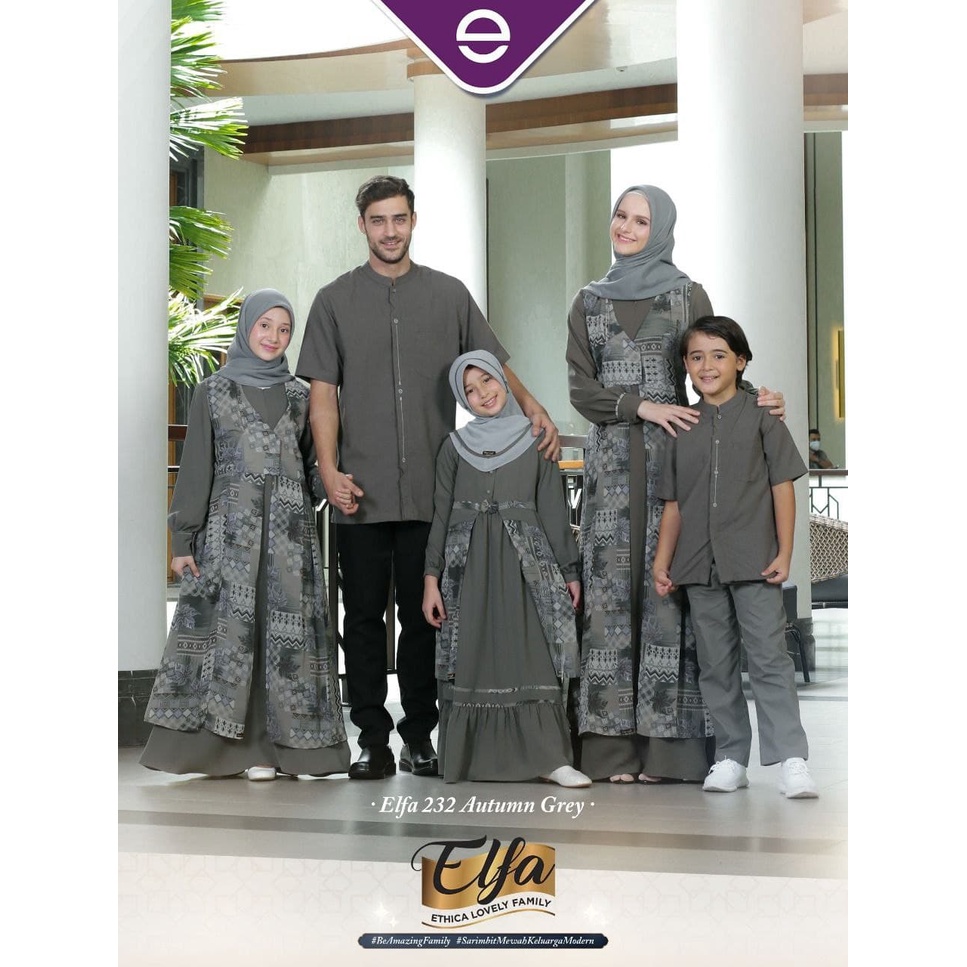 ELFA 232 AUTUMN GREY ETHICA ORIGINAL KOKO DEWASA KAHFI 195 AUTUMN GREY GAMIS DEWASA KAGUMI 235 AUTUM