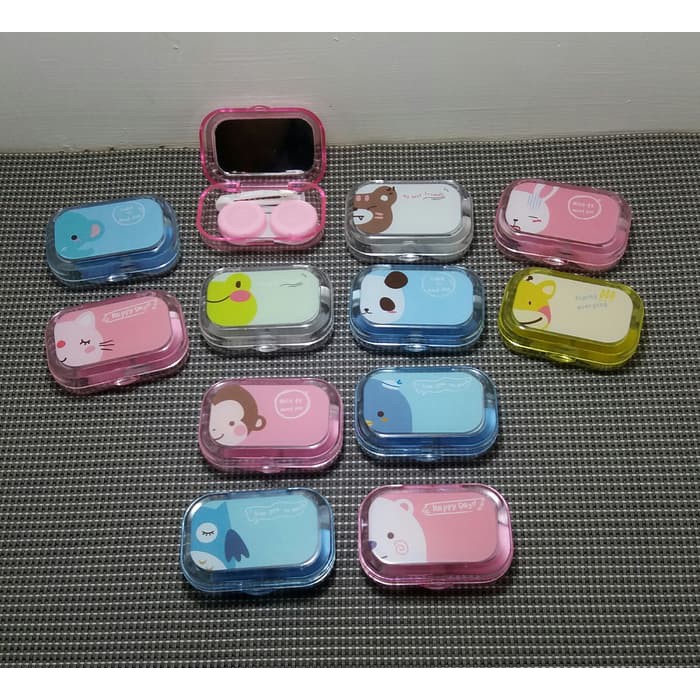 Kotak Tempat Softlens Contact Soft Lens Case Karakter Animal