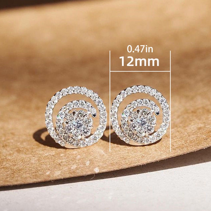 Anting Tusuk Bentuk Helix Hias Batu Cubic Zircon Berkilau Untuk Wanita 2022