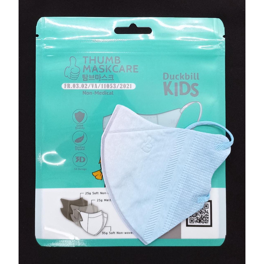 Masker Thumb Kids Duckbill 3ply Isi 10pcs Anak Kecil