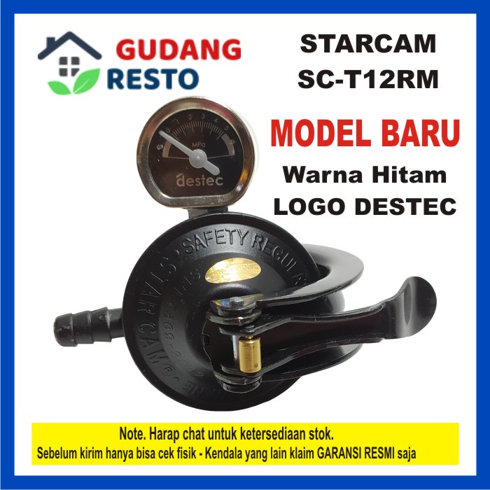 Regulator Gas STARCAM Meter SC-T12RM Safety lock SC T12 RM / T 12 Kepala LPG / Elpiji Model Pengganti SC 23 M / SC-23 M