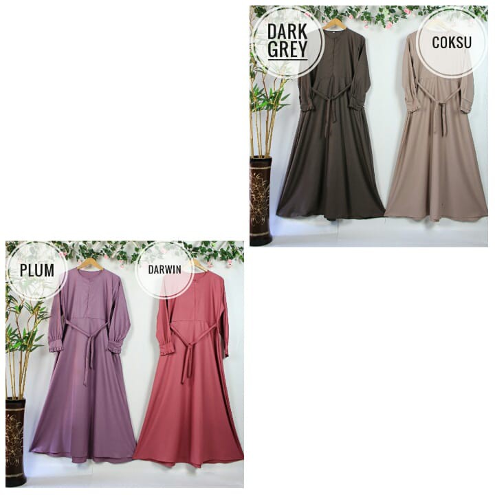 GAMIS TOYOBO POLOS BASIC HILMIA PREMIUM ANEKA WARNA SERAGAMAN TERBARU M L XL XXL