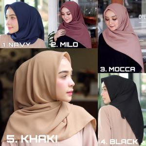 BELLA SQUARE KERUDUNG SEGIEEMPAT Hijab Pollycotton KERUDUNG SEGIEMPAT POLOS BELLA SQUARE BISA COD