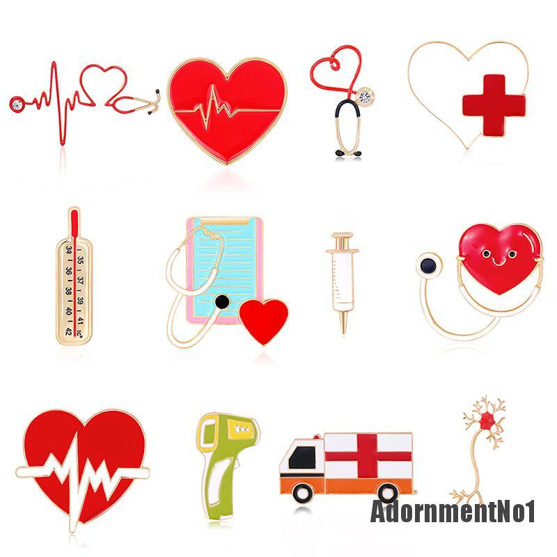 (Adornmentno1) Bros / Pin Desain Stetoskop Enamel Untuk Dokter / Perawat