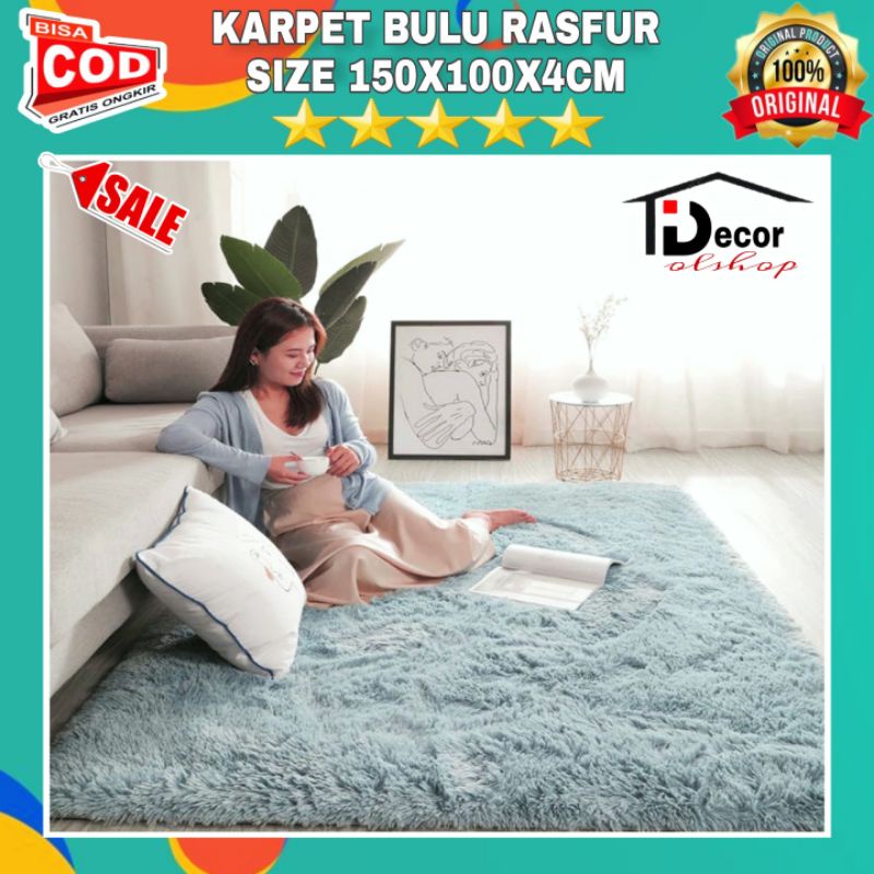 Karpet bulu rasfur 150x100x4cm