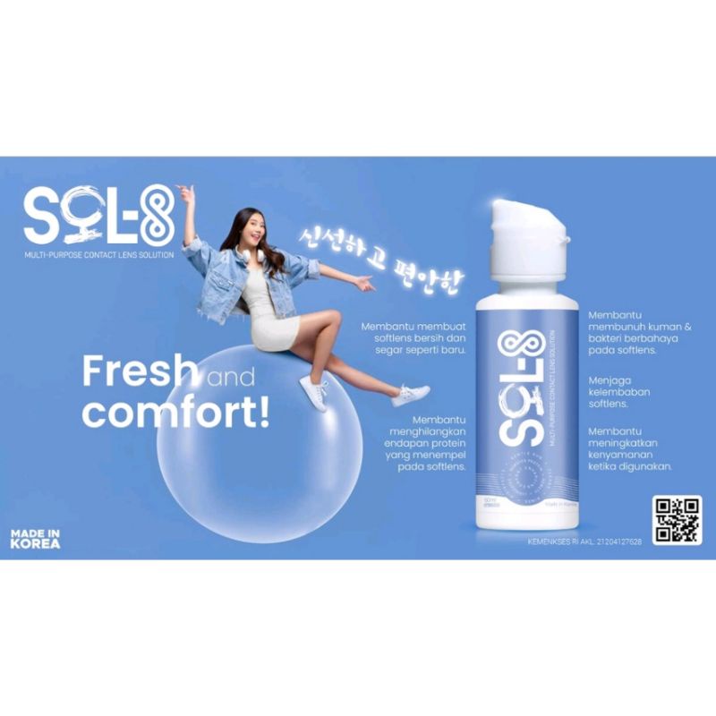 Air Softlens / Cairan Pembersih Softlens SOL 8 60 ML