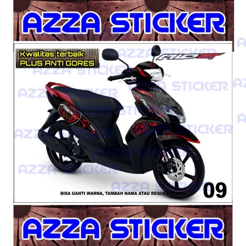 Sticker Decal Motor Mio GT Full Body Stiker Mio GT  Dekal Mio GT Full Body Model 09