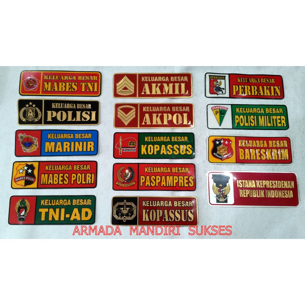 Sticker PVC Panjang Logo Kesatuan - Stiker Panjang Logo Kesatuan