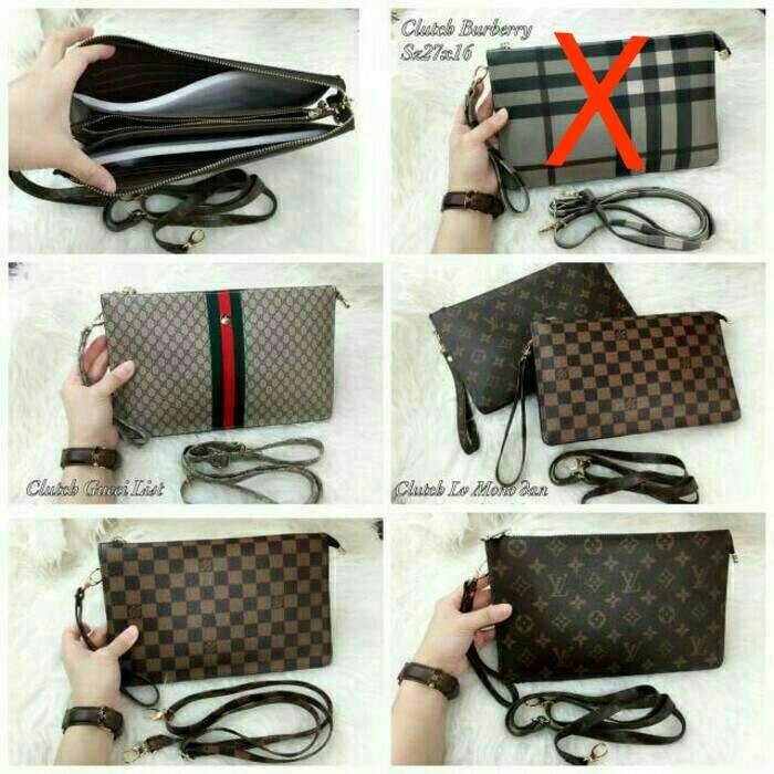 CLUTCH HANDBAG GUCCI & LV 3 RUANG (BEST SELLER)